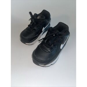 Nike Air Max 90 LTR CD6868-010 Toddler Sz 7C Black/White/Black